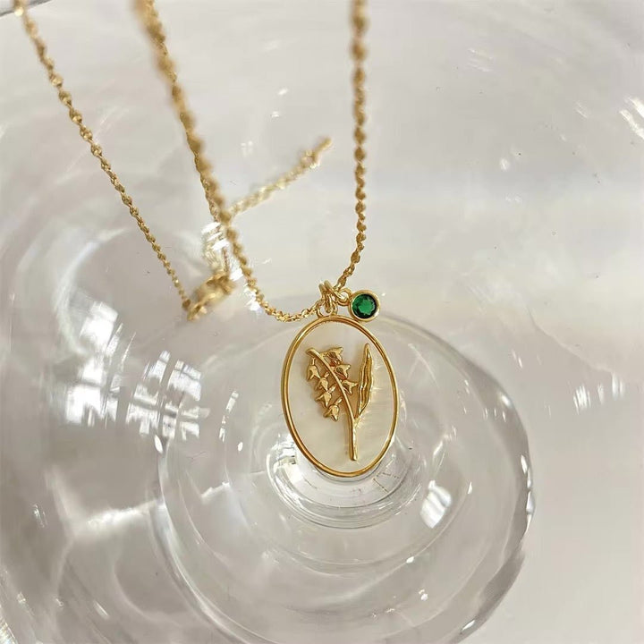 BowLift | 14k Dainty Birth Month Stone & Flower Charm Necklace