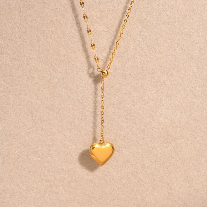 BowLift | 14k Dainty Feminine Heart Dangle Necklace