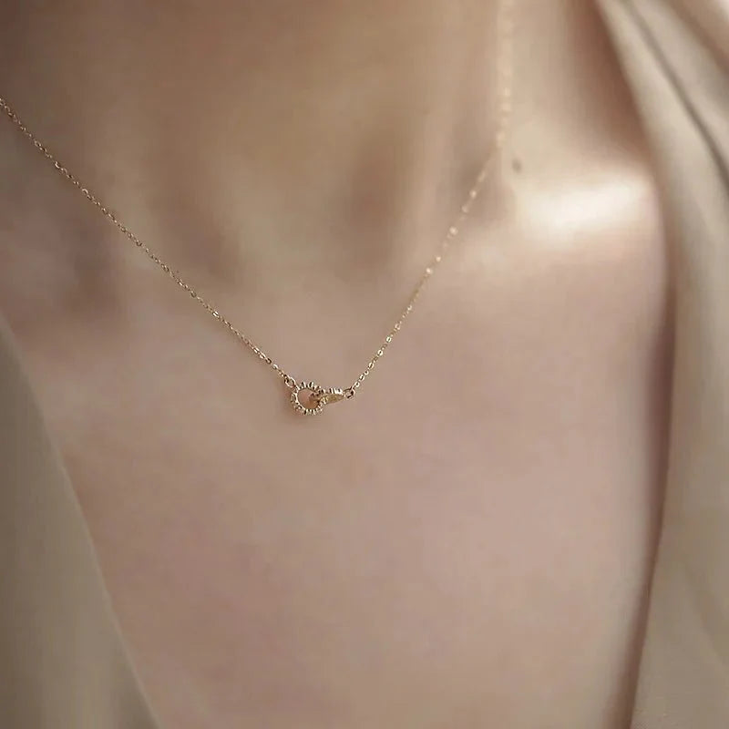 BowLift | 14K S925 Interlaced Diamond Circles Necklace