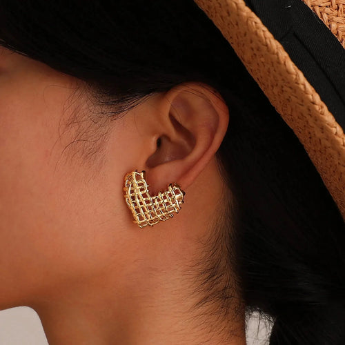 BowLift | 14k Woven Heart Earrings
