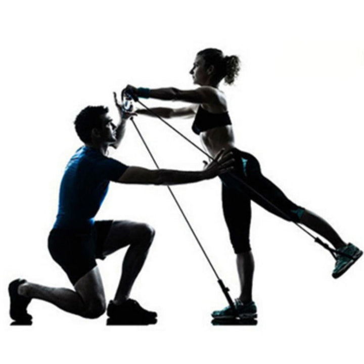 BowLift | 8-in-1 Portable Pilates Bar Kit with Resistance Band, Foot Loop, Ideal for Home Total Body Workout, Gym, Weightlifting
