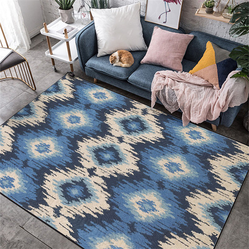 BowLift | Tribal Gabbeh Abstract Rug Diamond Geometric Rug Polyester Washable Non-Slip Stain-Resistant Rug for the Bedroom