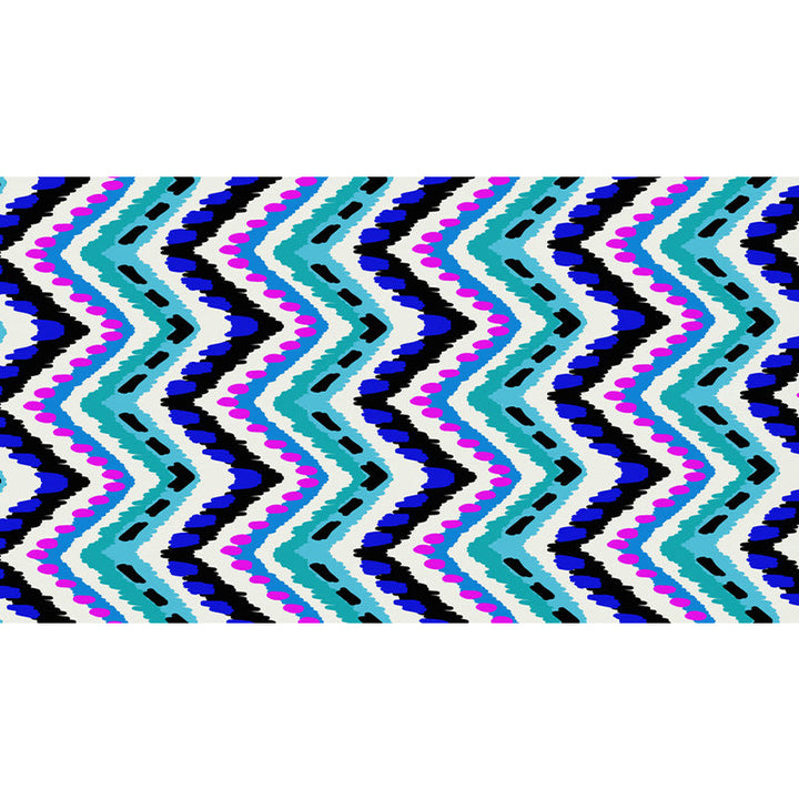 BowLift | Zigzag Chevron Stripe Area Rug in Blue and Purple Polyester Pet-Friendly Stain-Resistant Flooring