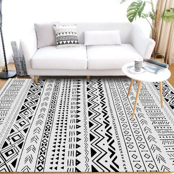 BowLift | Scandinavian Geometric Chevron Rug Southwest Tribal Rug Synthetic Pet Friendly Area Rug for Living Room