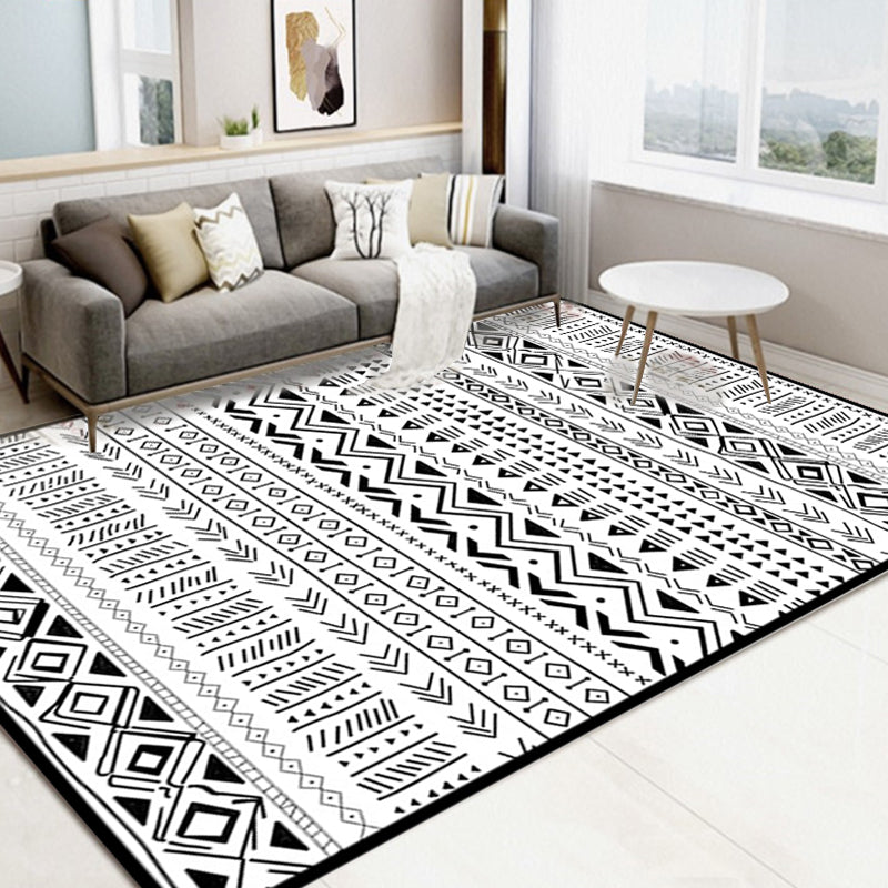 BowLift | Scandinavian Geometric Chevron Rug Southwest Tribal Rug Synthetic Pet Friendly Area Rug for Living Room