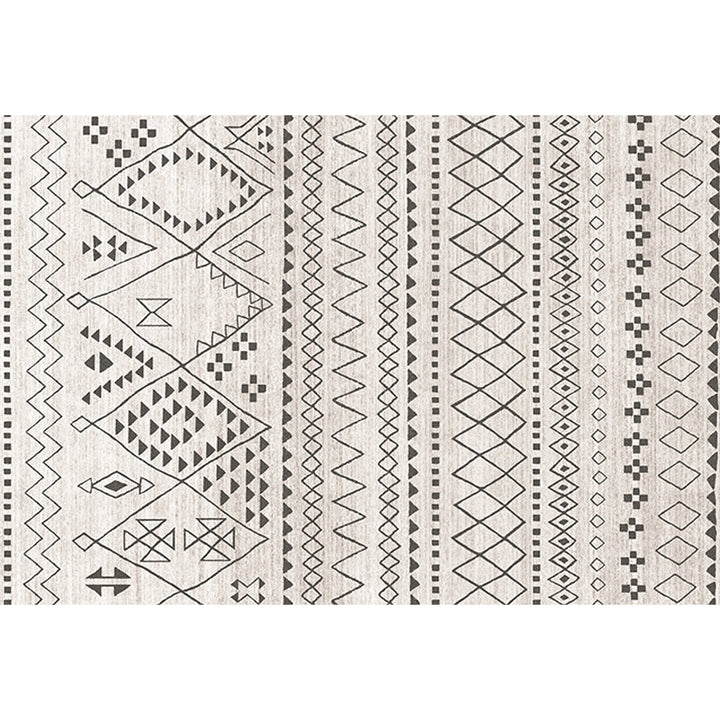 BowLift | Southwestern Rug Simple Geometric Diamond Washable Rug for Bedroom Power Loom Washable Non-Slip Rug