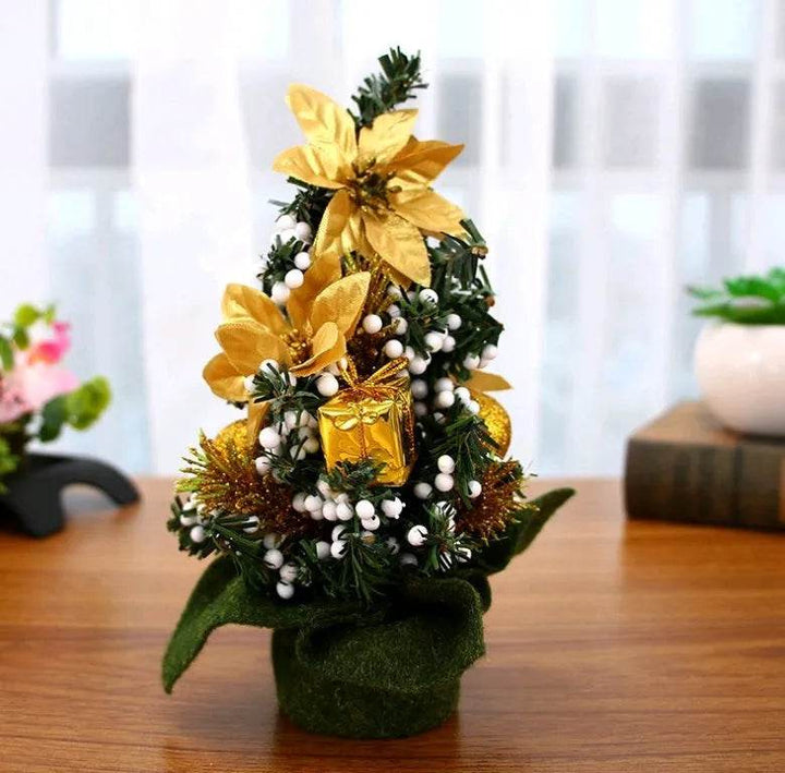 BowLift | Christmas Ornaments Tree 20cm Mini Christmas Decoration Tree Christmas Day Mall Decoration Desktop Ornaments Small Tree