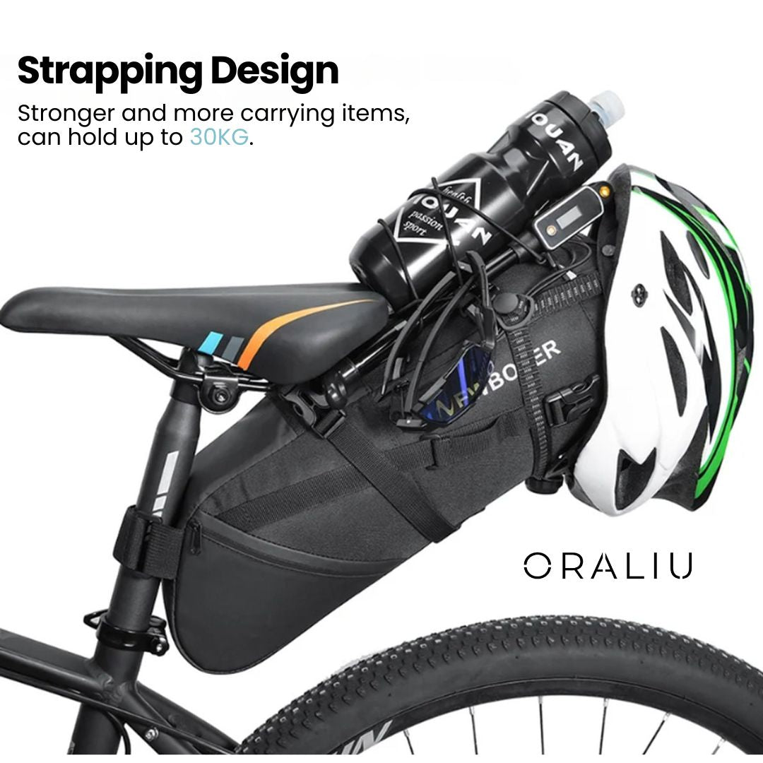 BowLift | Waterproof Bike Saddle Bag – 10L Capacity, Lightweight & Durable Cycling Seat Pack