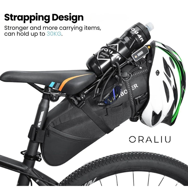 BowLift | Waterproof Bike Saddle Bag – 10L Capacity, Lightweight & Durable Cycling Seat Pack