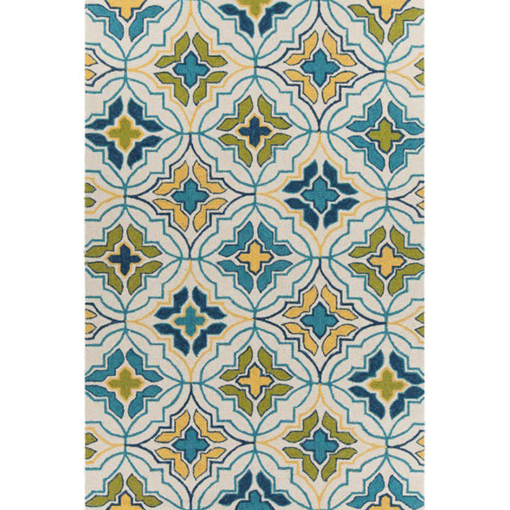 BowLift | Ivorakariert Moroccan Carpet Polyester Geometric Floral Cross Print Rug Non-Slip Rug for Home Decor