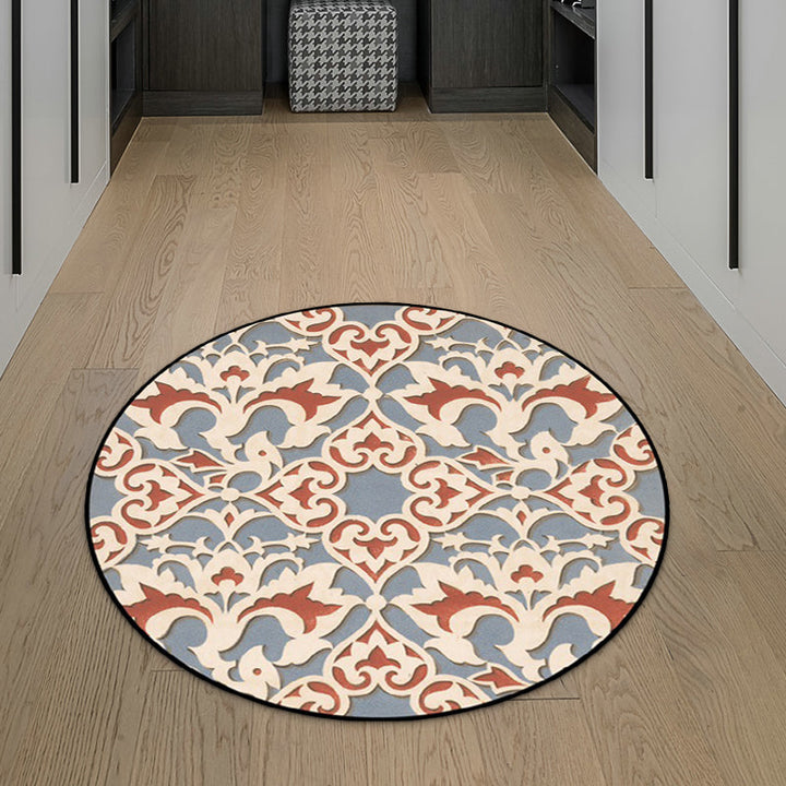 BowLift | Light Blue Americana Rug Polyester Southwestern Pattern Rug Non-slip Back Rug for Bedroom