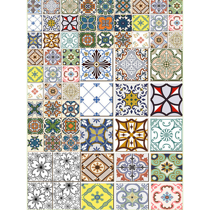 BowLift | Mediterranean geometric floral pattern carpet multicolor Moroccan carpet polyester non-slip back carpet for bedroom