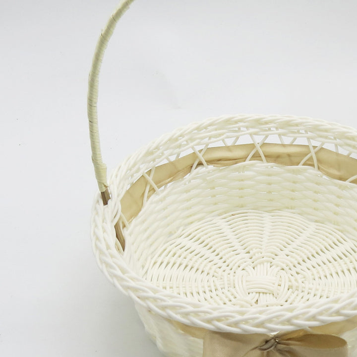 Decorative Woven Storage Basket with Handle Bowlift
