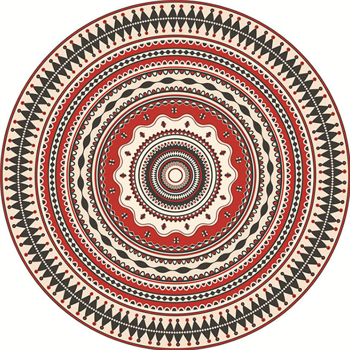 BowLift | Classic red Southwest rug Polyester tribal rug washable rug for the bedroom