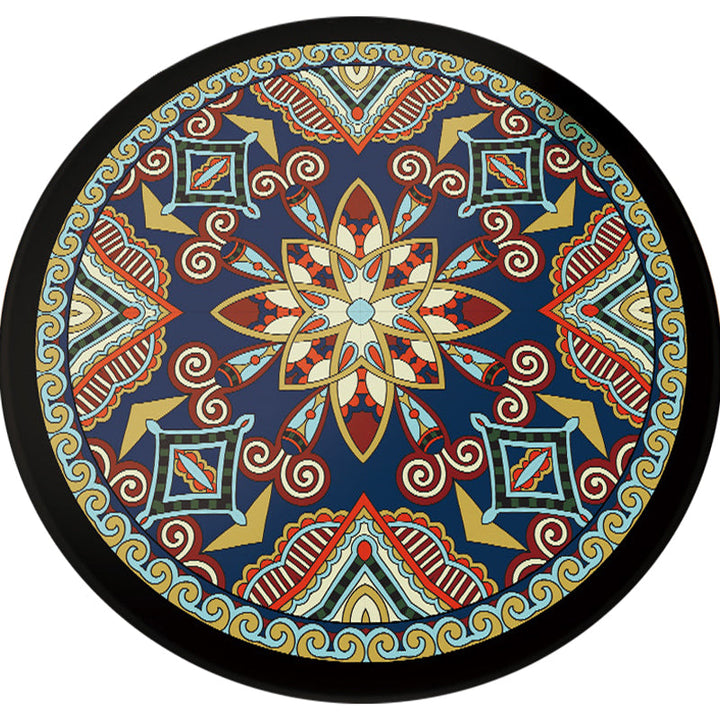 BowLift | Blue and Black Americana Rug Polyester Southwestern Rug non-slip backing Rug for Bedroom