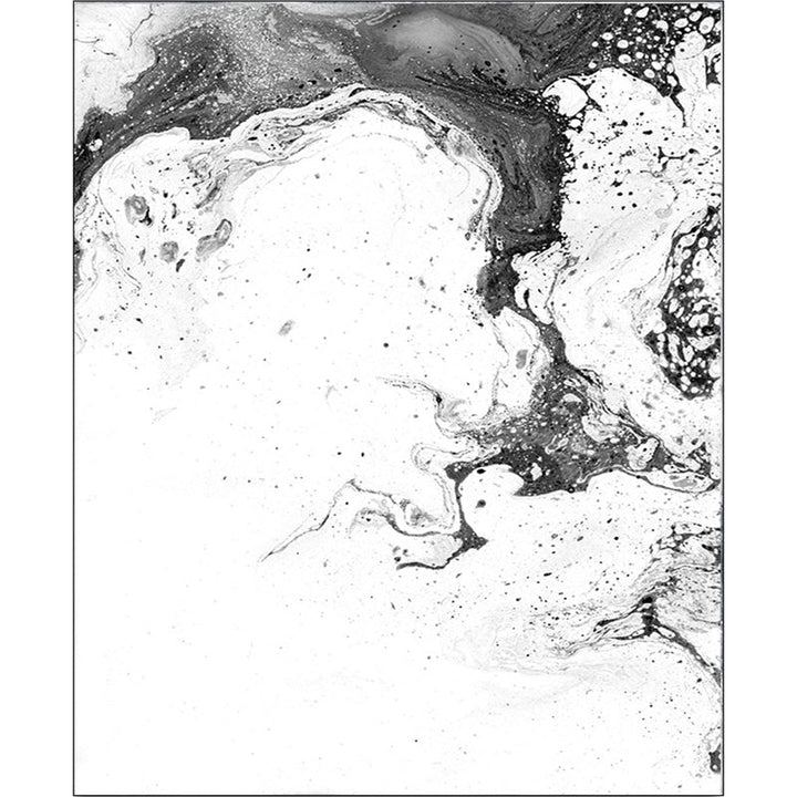 Modern living room rug in white with abstract oil painting pattern rug polyester washable rug | Bowlift