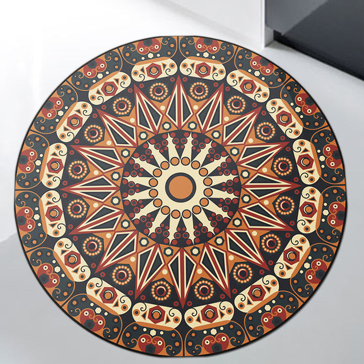 BowLift | Moroccan Flower Carpet White and Red Polyester Carpet Non-Slip Backing Machine Washable Carpet for Bedroom