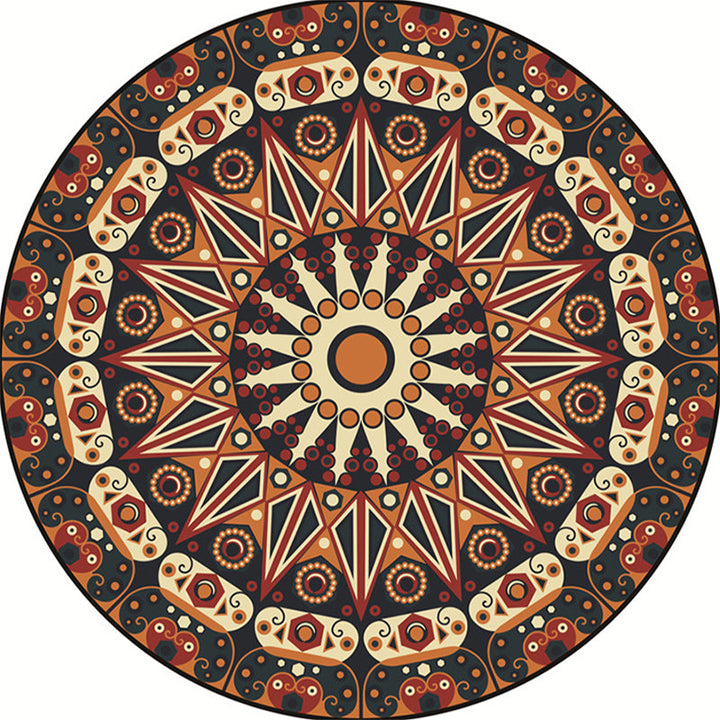 BowLift | Moroccan Flower Carpet White and Red Polyester Carpet Non-Slip Backing Machine Washable Carpet for Bedroom