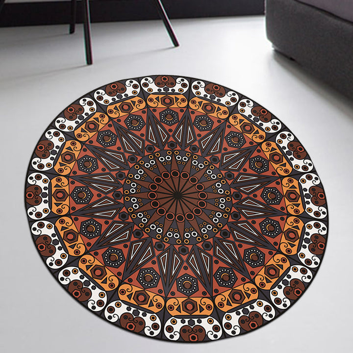 BowLift | Moroccan Flower Carpet White and Red Polyester Carpet Non-Slip Backing Machine Washable Carpet for Bedroom