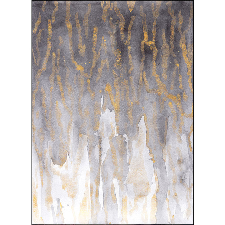 Modern living room rug in gray abstract color splash pattern rug polyester washable rug | Bowlift