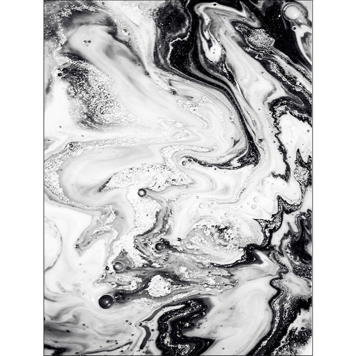 Black and White Bedroom Rug Modern Abstract Bubbles Ink Painting Pattern Carpet Polyester Washable Rug | Bowlift