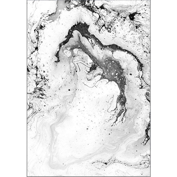 Modern bedroom rug in white abstract splash pattern rug polyester washable rug | Bowlift