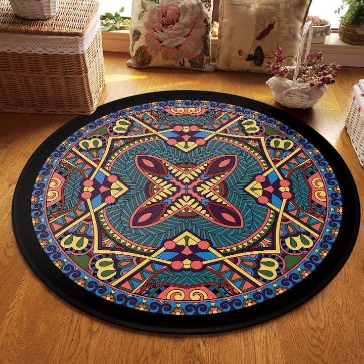 BowLift | Southwest Tribal Carpet Red and Black Polyester Rug with Non-Slip Back Area Rug for Bedroom