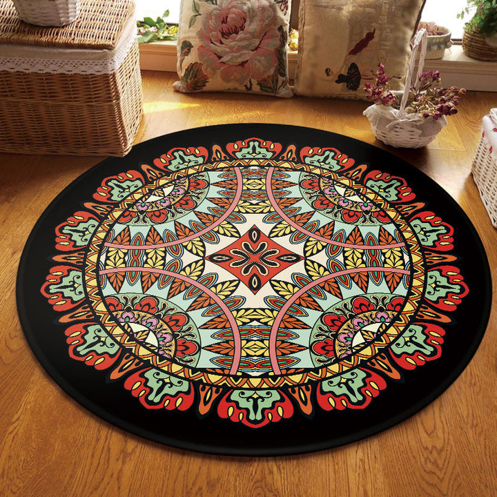 BowLift | Southwest Tribal Carpet Red and Black Polyester Rug with Non-Slip Back Area Rug for Bedroom