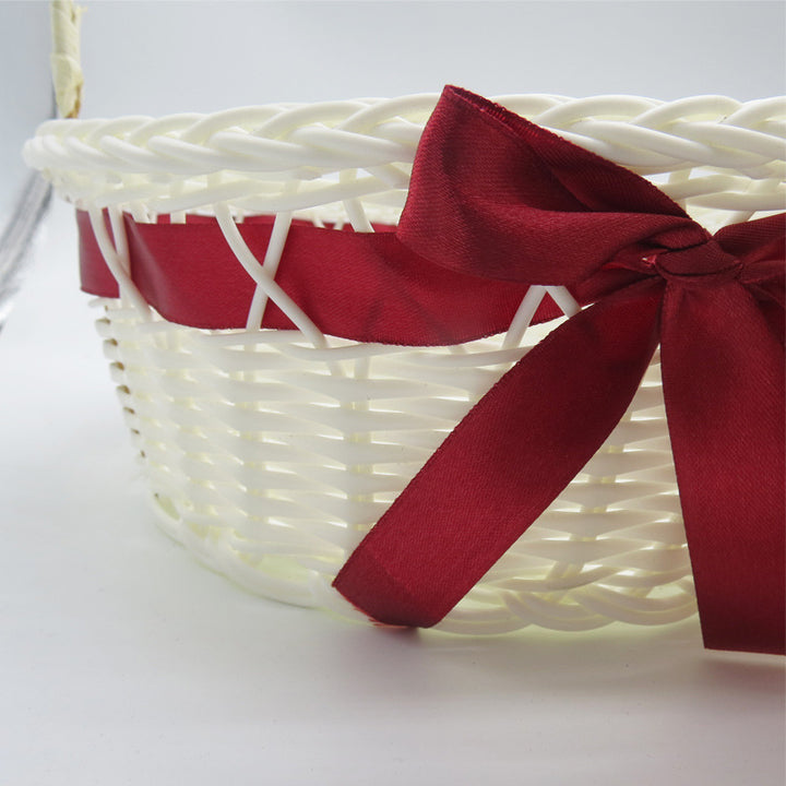 Decorative Woven Storage Basket with Handle Bowlift