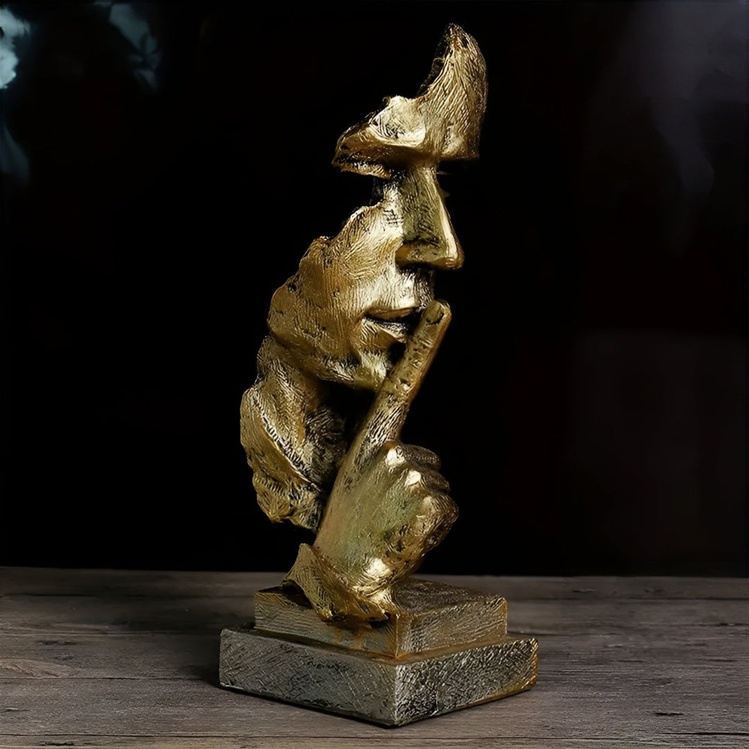 Abstract Thinker Sculpture – Modern Deco Figure made of Resin | Perfect for Living Room & Office | Bowlift