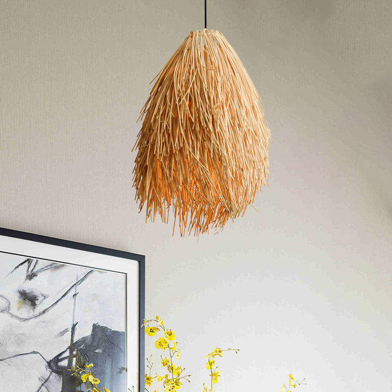 BowLift | RattanGlow Pendant Light - Elegant rattan hanging light with Asian influences