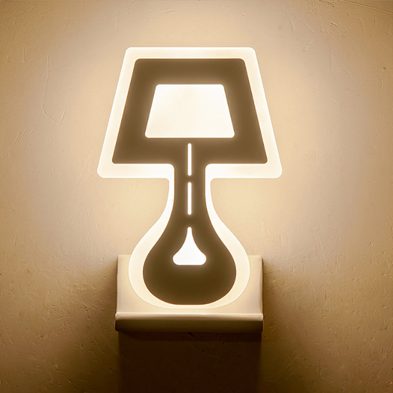BowLift | Modern LED Wall Lamp with Acrylic Shade Black/White Desk Lamp Shapes Wall Lighting in Warm/White Light