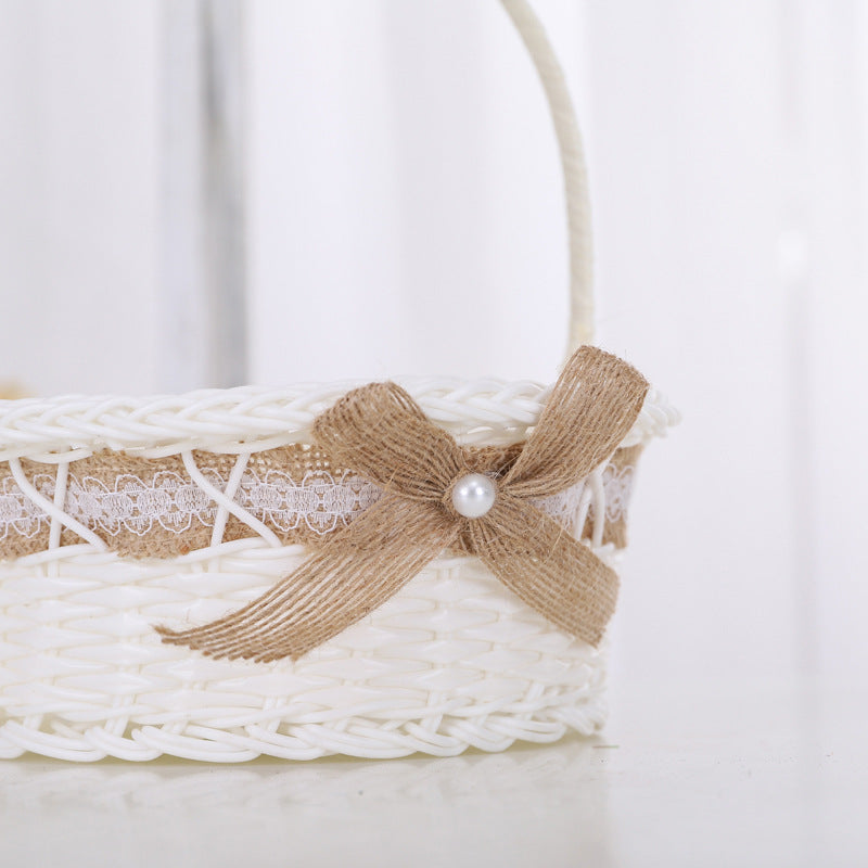 Decorative Floral Woven Basket Set Bowlift