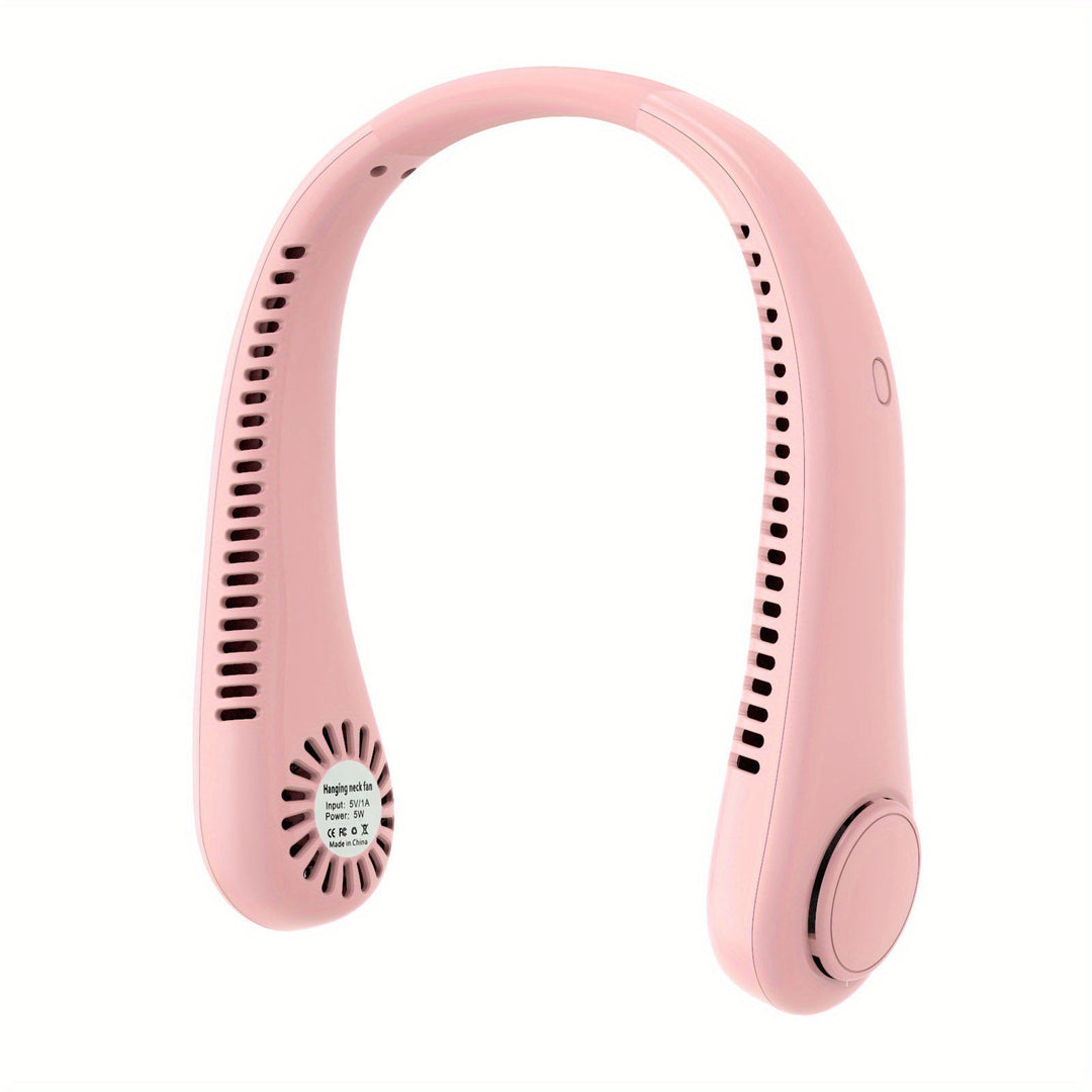 1pc Portable Neck Fan Electric Wireless Fan Rechargeable USB Mini Fan Bladeless Personal Fan Hanging Neck Cooler For Outdoor Sports | Bowlift