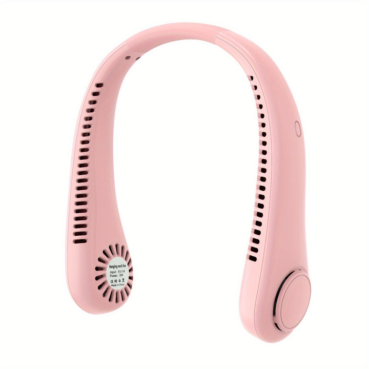 1pc Portable Neck Fan Electric Wireless Fan Rechargeable USB Mini Fan Bladeless Personal Fan Hanging Neck Cooler For Outdoor Sports | Bowlift