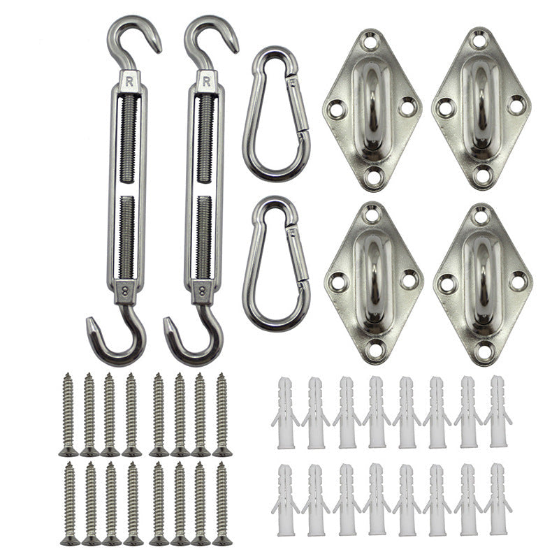 heavy-duty UV protection shade sail with reinforced stainless steel D-ring corners Bowlift