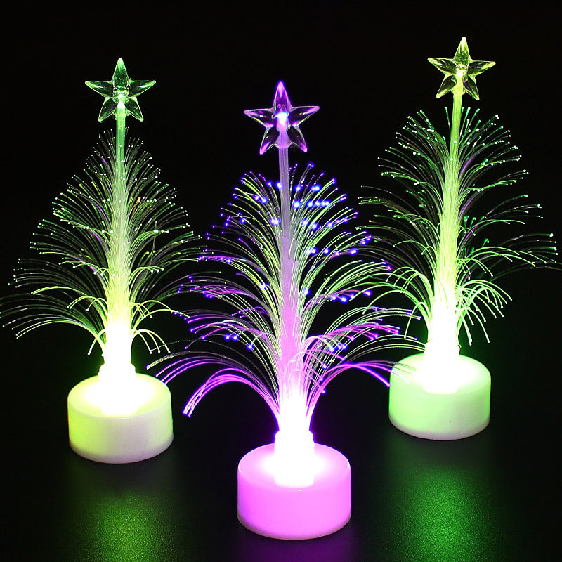 LED-Fiber Optic Christmas Tree, glowing Table Decoration
