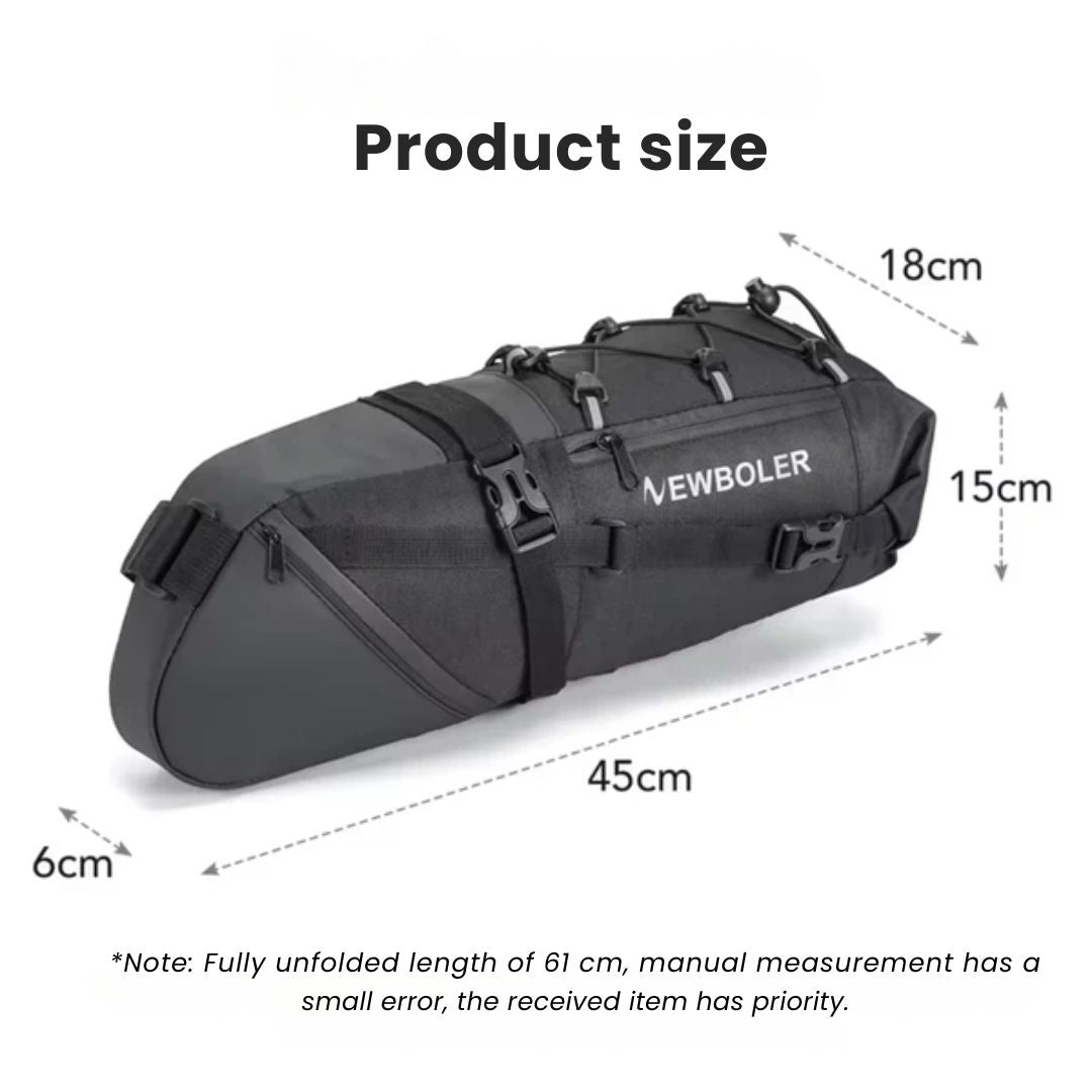 BowLift | Waterproof Bike Saddle Bag – 10L Capacity, Lightweight & Durable Cycling Seat Pack