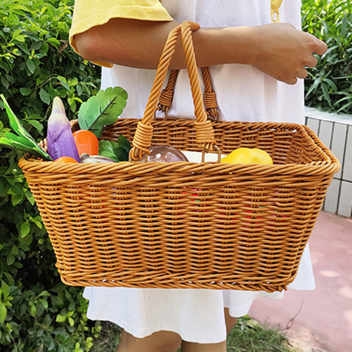 Ladies Elegant Hand Basket made of Woven Material Bowlift