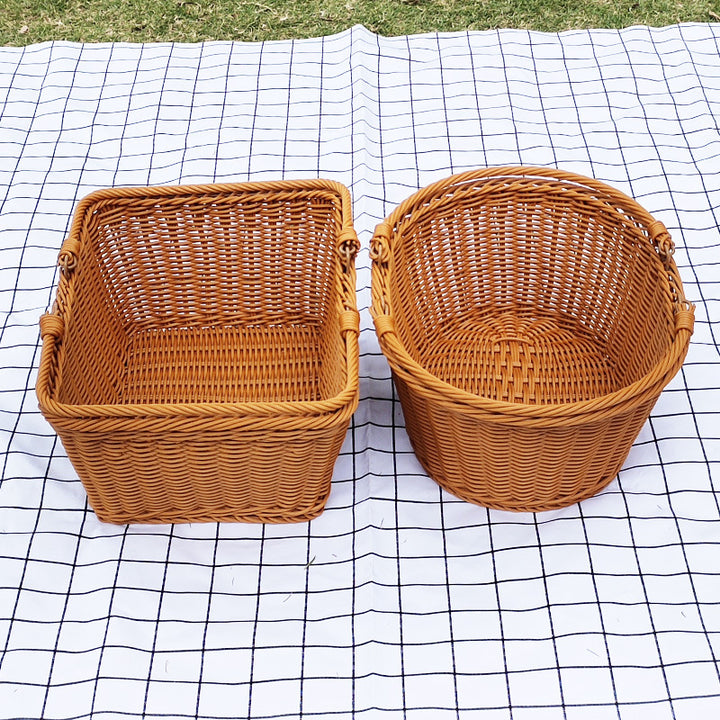 Ladies Elegant Hand Basket made of Woven Material Bowlift