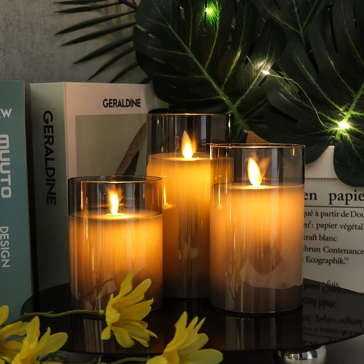 GlowCandle - Elegant LED Candle Set with Remote Control Bowlift