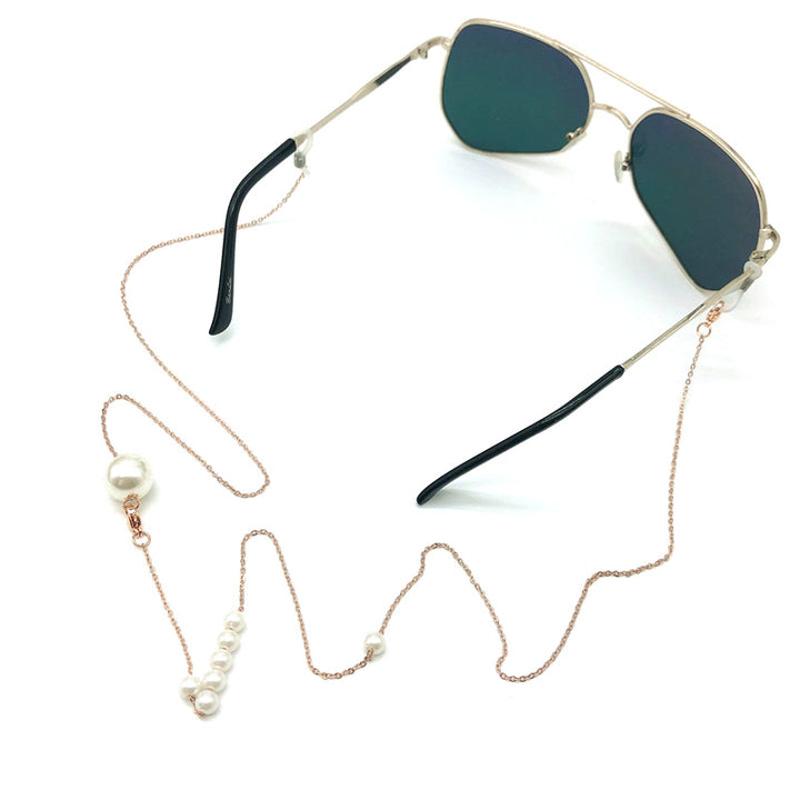 Elegant Pearl Chain Eyewear Holder Bowlift