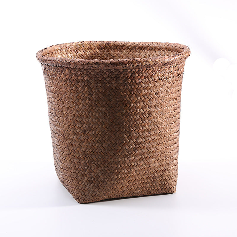 Handcrafted Natural Fiber Storage Bin Bowlift