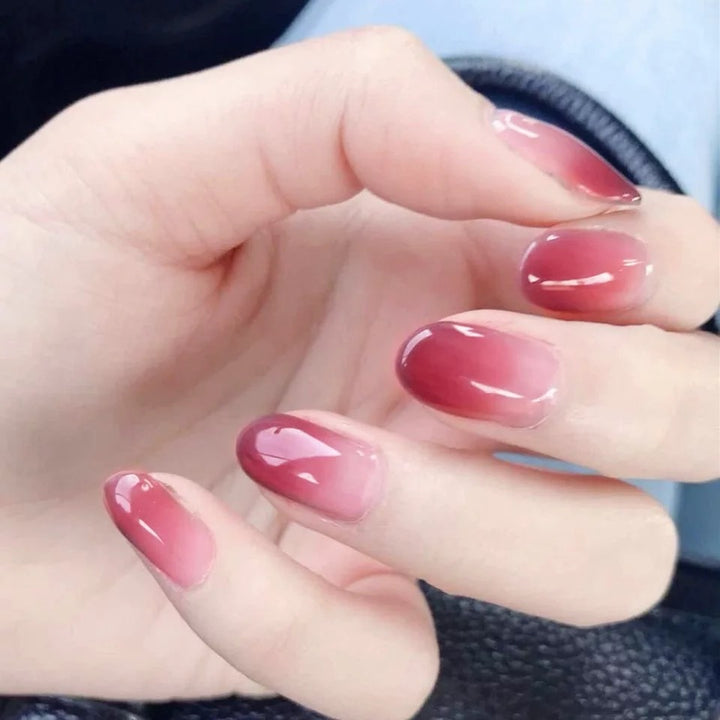 Elegant Glittering Press-On Nails