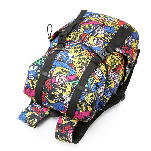 WoFloral Patterned Multi-Compartment Backpack Bowlift