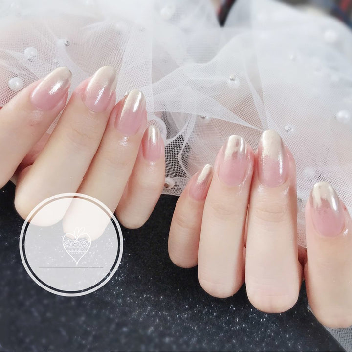Elegant Glittering Press-On Nails