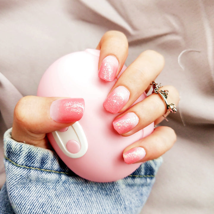 Elegant Glittering Press-On Nails