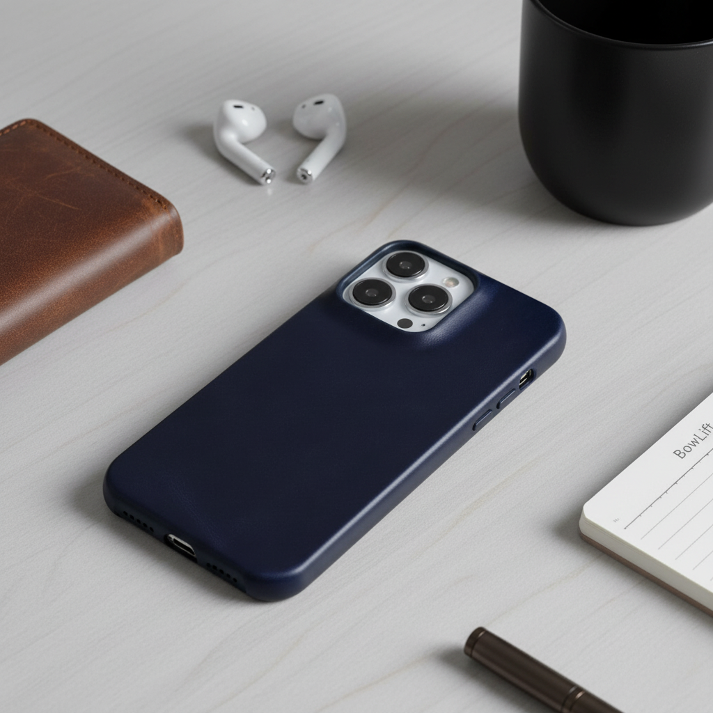 BowLift | Oil Wax Genuine Leather Apple iPhone Case