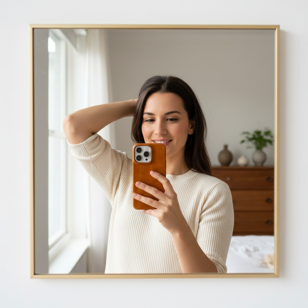 BowLift | Oil Wax Genuine Leather Apple iPhone Case