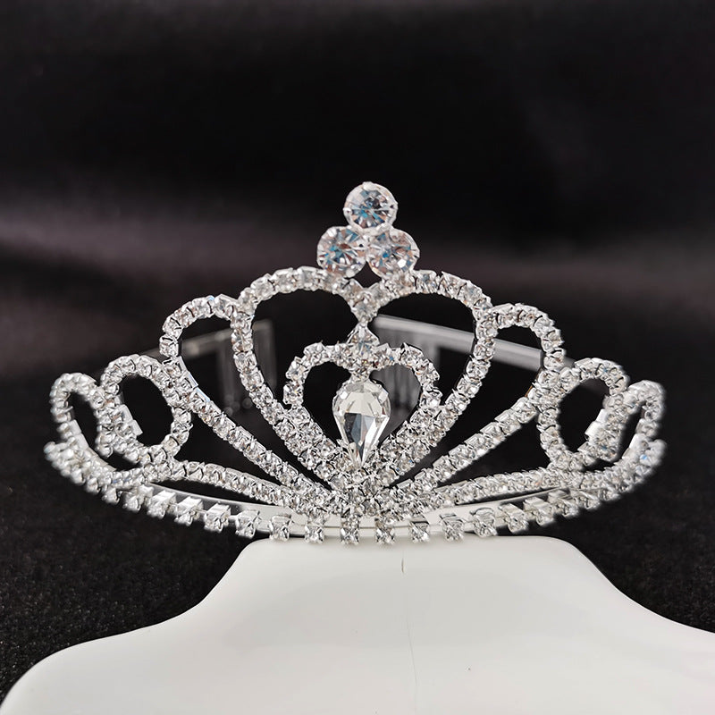 Women Glamorous Crystal Tiara Bowlift